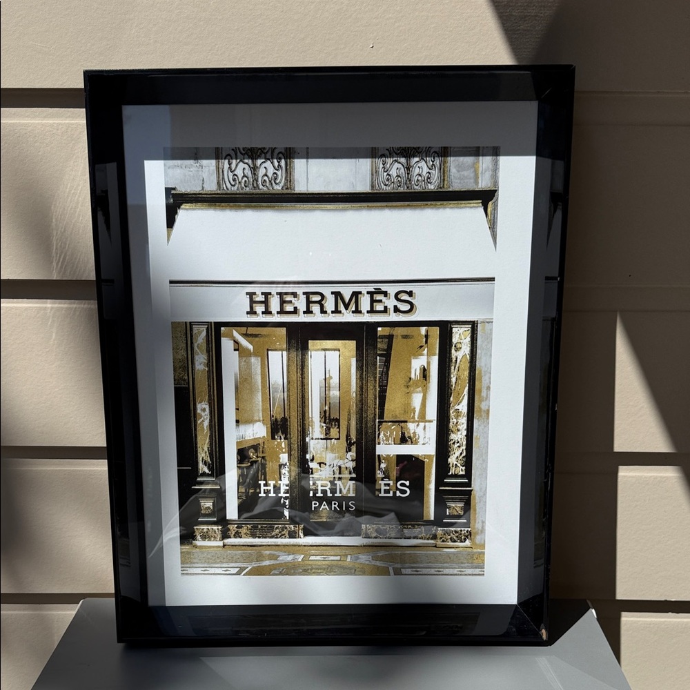 USED Z Gallerie Gold and Black Storefront Art Print